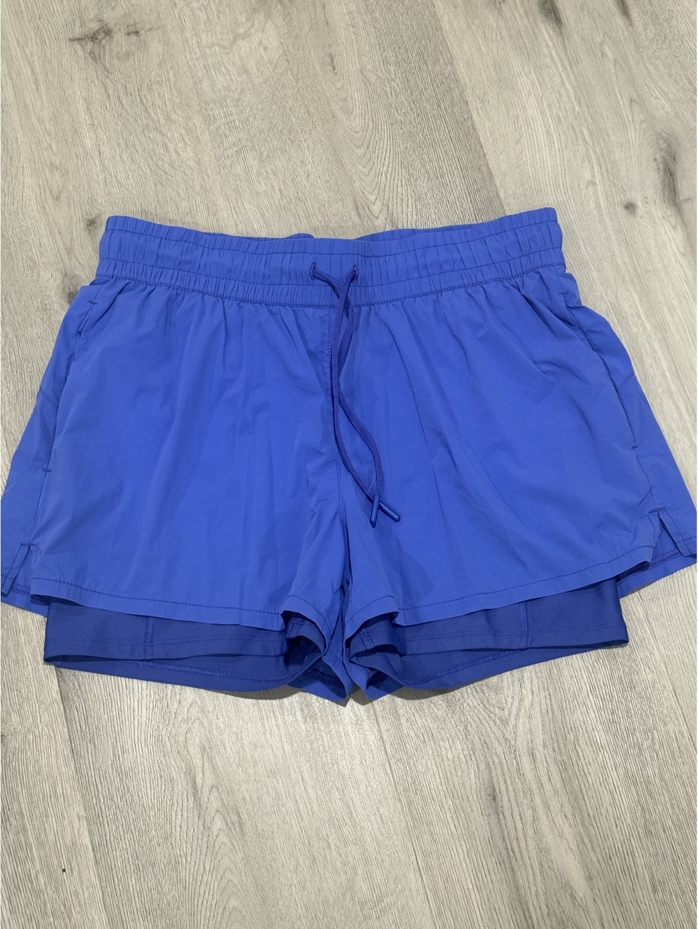 Spyder Women's Blue Woven Active 2-in-1 Running Shorts - Size Medium